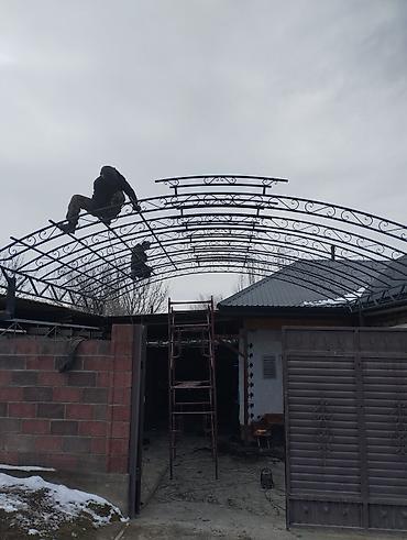 Навесы: Навес, Арочный, Металл, Поликарбонат, Установка — 22