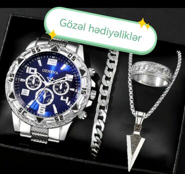 Eynəklər: İdman Saat dəsti, rəng - Gümüşü