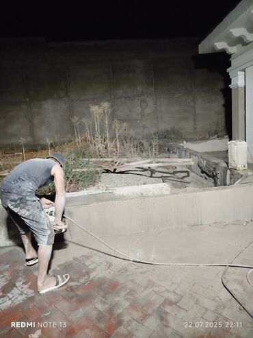 Beton işləri: Səssiz tozsuz səliqəli kəsim. Beton katlavan monolit kubik — 9