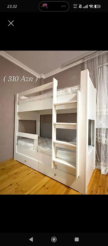 Для девочки и мальчика, Новый, Кровать, С матрасом, С выдвижными ящиками, Ламинат at lalafo.az Для девочки и мальчика, Новый, Кровать, С матрасом, С выдвижными ящиками, Ламинат