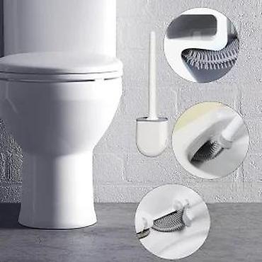 Ostali proizvodi za kuću: Silikonska WC četka sa zidnim držačem - Materijal glave: meki TPR — 15