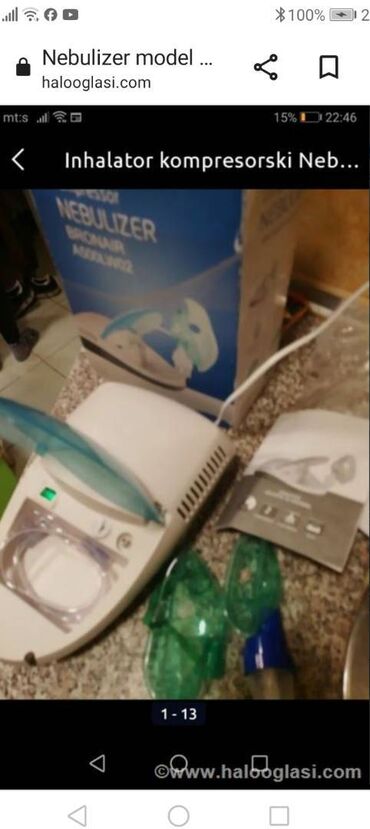 Inhalatori, nebulizatori: Inhalator kompletan ispravan 
Mirjevo — 12