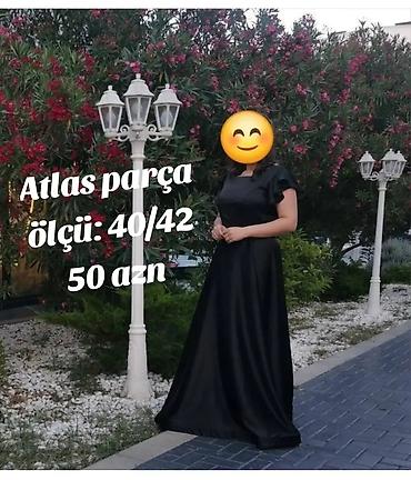 Atlas parçadan uzun qara ziyafət/gecə donu. - Material: atlas lalafo.az -da Atlas parçadan uzun qara ziyafət/gecə donu. - Material: atlas