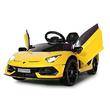 balaca maşin: Uşaq maşını Lamborghini Aventador sarı 12V batareya Pult2,4GHz Əsl — 5
