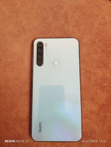 чехлы на телефон fly fs454: Redmi Note 8, 64 GB, rəng - Ağ, Sensor, Barmaq izi, İki sim kartlı