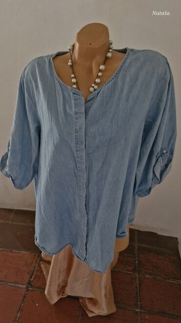 Shirts, blouses and tunics: 2XL (EU 44), Cotton, Single-colored