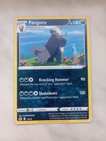 Kolleksiya kartları: “Pangoro” pokemon card
NO. 675
13/15
2022