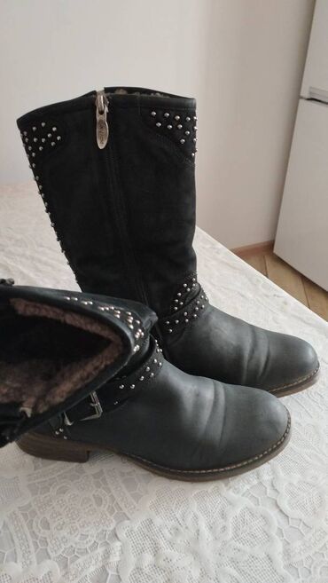 женская зимняя обувь бишкек: Сапоги, 39, цвет - Черный