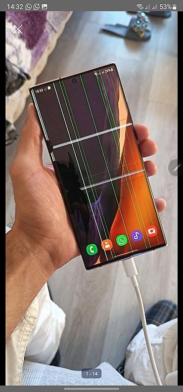 note 20 ultra ekran: Samsung Galaxy Note 20 Ultra, 256 GB, rəng - Qızılı, Sensor, Barmaq izi, Simsiz şarj — 5