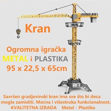 stvari za devojčice: Cena 4400 din Veliki kran - majstor - gradi se visoka zgrada - gradi