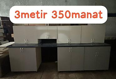 кухня мебель: Mətbəx mebeli dəsti Tezedi istifade olunmuyub - Ümumi uzunluq: 303sm — 1