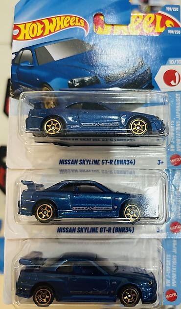 mini gt: Hot Wheels – Nissan Skyline GT‑R (BNR34) die-cast model maşın. Elaqe — 1