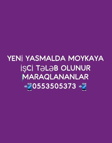 Car washers: Yeni Yasml osmanlı Hamam yaxinliginda yerlesir Moyka.isci teleb olunur
