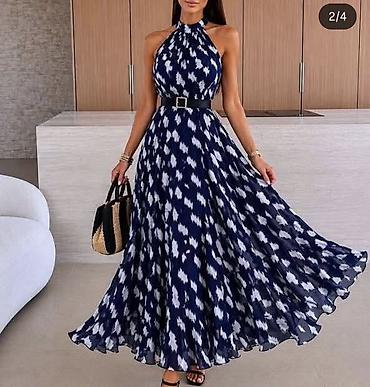 modaperi collection: Haljina maxi dužine sa halter izrezom i printom. - Elegantna duga — 2