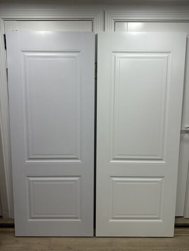 купить межкомнатные двери с коробкой: Жабык ички эшик, МДФ, Боёлгон, түсү - Ак