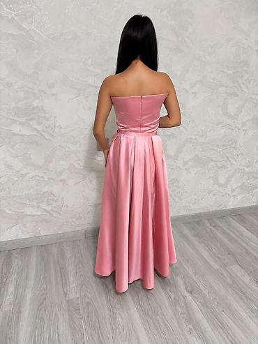 qisa toy donlari: İki hissəli şifon-satin don - Rəng: açıq çəhrayı - Üst hissə: qaytanı — 3