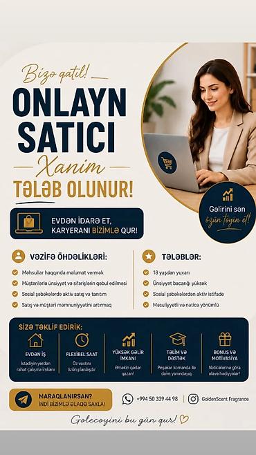 rus dili muəllimi: Satış məsləhətçisi tələb olunur, Yalnız qadınlar üçün — 1