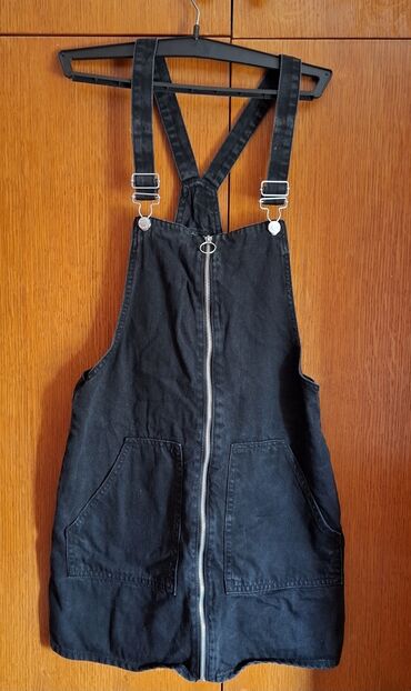 bele lanene haljine: L (EU 40), color - Black, With the straps