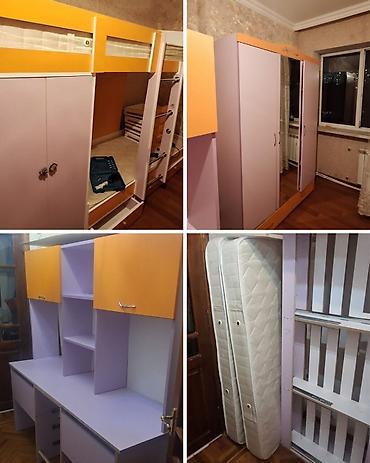 Digər mebel: L🅰/ gənc dəsti cəmi 250 azn 2 dolab, altı çəkməcəli 2 mərtəbəli — 1