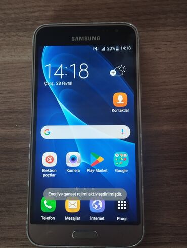 samsun s4: Samsung Galaxy J3 2016, 2 GB, rəng - Bej, Sensor, İki sim kartlı