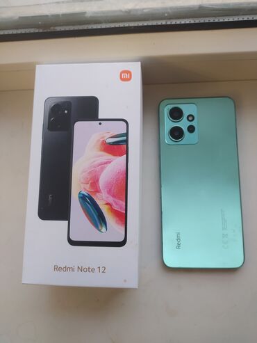 redmi note кос: Redmi, Redmi Note 12, Б/у, 256 ГБ, цвет - Зеленый, 2 SIM