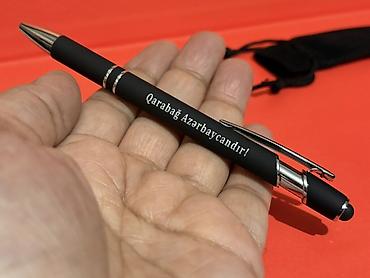 Ofis ləvazimatları: Qarabağ Azərbaycandır! yazılı qələm - Korpus: mat qara örtüklü — 4
