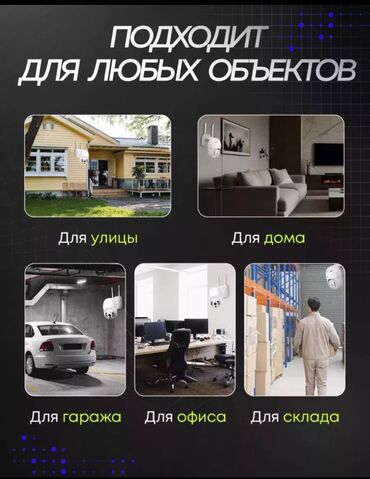 Видеокамеры: Wi-Fi Камера видеонаблюдения уличная и для дома 4MP + флешка 64гб в