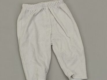 legginsy białe bawełniane: Spodnie dresowe, 0-3 m, stan - Dobry
