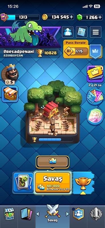 Clash Royale hesabı satılır – yüksək trofeyli və zəngin kolleksiya -