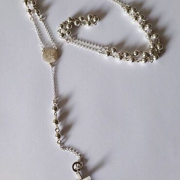 Ogrlice: Lančić, Handmade, Materijal: Kristal, Perlice, Srebro — 7