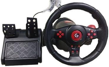 vatrogasac sem: Gejmerski volan sa pedalama STR-ShockForce-II Gembird, USB, PC, crno — 2