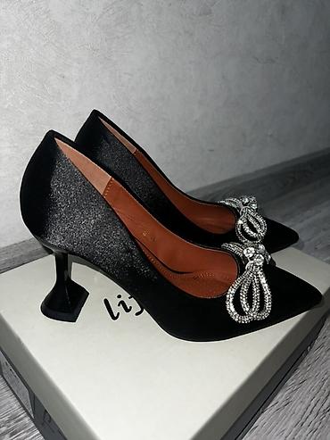 Туфли: Элегантные женские туфли-лодочки LUXURY - Цвет: черный, с едва — 1