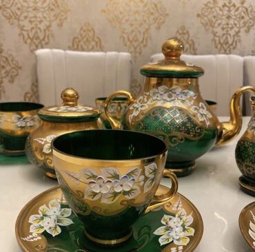 Чайные наборы и сервизы: Чайный набор, цвет - Зеленый