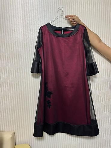 qadın donları: Bordo rəngli zərif qadın donu - Model: A-kəsim, dizə qədər - — 2