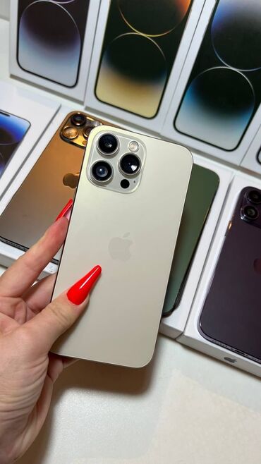 Apple iPhone: IPhone 14 Pro Max, 256 GB, Qızılı, Simsiz şarj, Face ID, Sənədlərlə