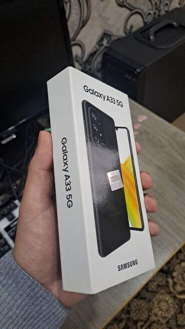 ayfon 5g: Samsung Galaxy A33 5G, 128 GB, rəng - Qara, Sensor, Face ID