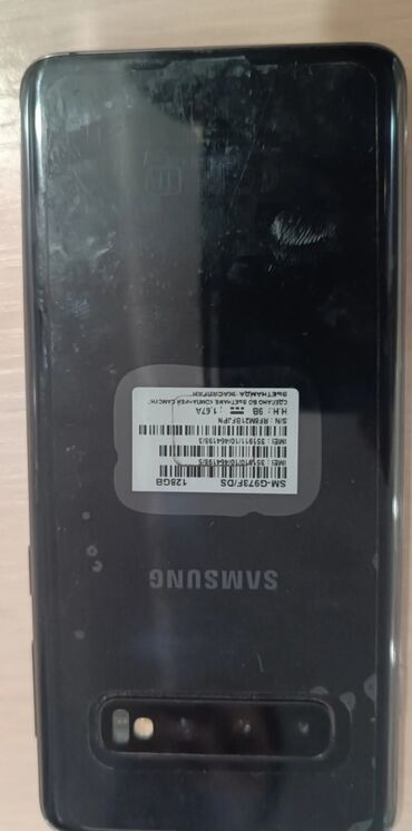 продаю телефон бу: Samsung Galaxy S10 Plus, Колдонулган, 128 ГБ, түсү - Кара, 2 SIM