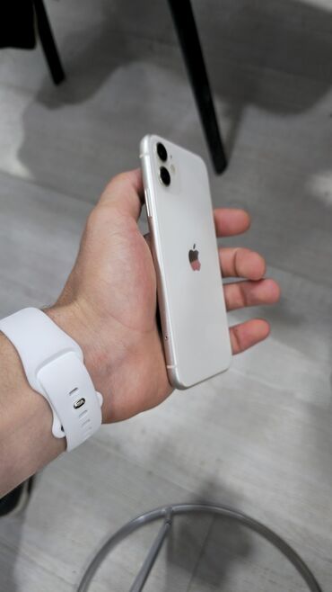 iphone 11 pri: IPhone 11, 64 GB, Ağ, Face ID