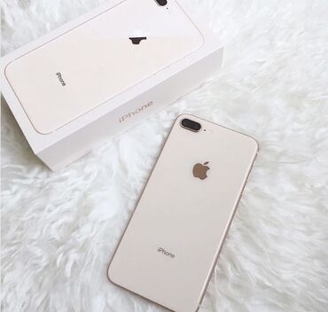 Apple iPhone: IPhone 8 Plus, Б/у, 64 ГБ, Золотой, Защитное стекло, Чехол, 100 %