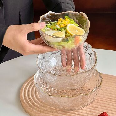 стекло посуда: Салатница. Стекло. Набор 3шт разных размеров