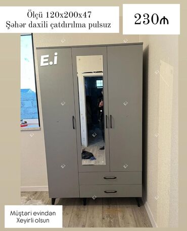 Dolablar: Açılan, 3 qapılı Düz dolab, Qarderob, paltar dolabı -da lalafo.az — 2 Dolablar: Açılan, 3 qapılı Düz dolab, Qarderob, paltar dolabı — 2