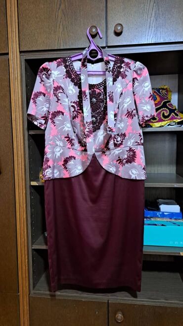 Юбки: Юбка, Модель юбки: Прямая, Миди, Трикотаж, Высокая талия — 6