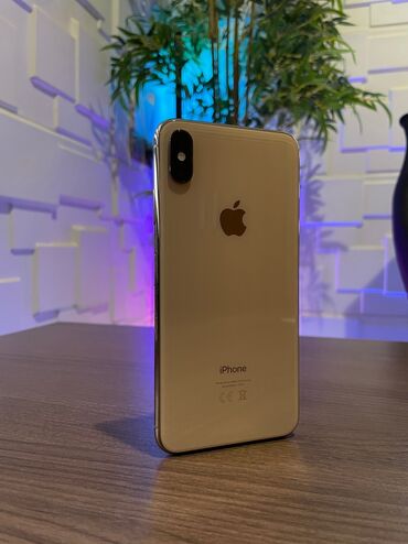 Apple iPhone: IPhone Xs Max, Б/у, 256 ГБ, Золотой, Наушники, Защитное стекло, Чехол, 100 %
