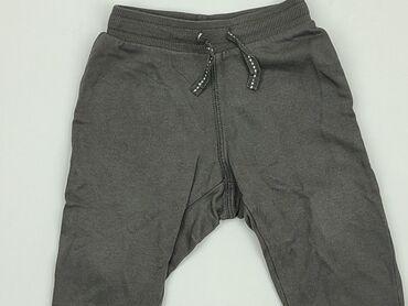 legginsy szare bawełniane: Spodnie dresowe, H&M, 9-12 m, stan - Dobry
