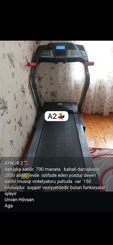 İdman və istirahət: Qaçış trenajoru (darışka) - Güclü, geniş konsollu elektrikli qaçış — 1