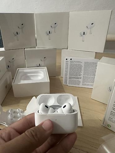 оригинальные аирподсы 1: Беспроводные вакуумные наушники, Apple, AirPods Pro 2, Новый — 1