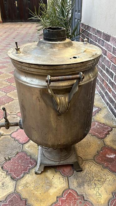 disqi sam: Böyük həcmli köhnə tip samovar 40 l çayxana qazanı - Material: metal — 2
