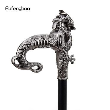 Yerimək üçün arabalar, çəliklər, əsalar, rollatorlar: Rufengbao dekorativ əsalı gəzinti çubuğu – əjdaha formalı metal — 2