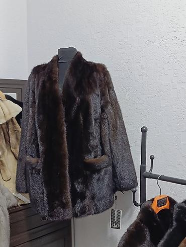 Шубы: Шуба, Норка, Короткая модель, Канада, 2XL, 3XL — 2