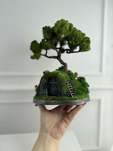 Другой декор и предметы интерьера: Декоративное дерево бонсай, выполненное из стабилизированного мха — 21